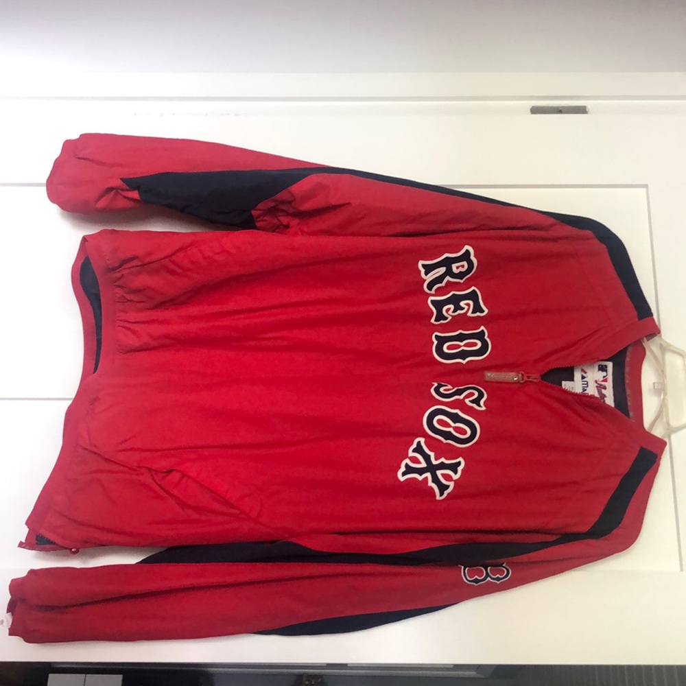 Boston Red Sox official three-quarter zip jacket. Size extra large.